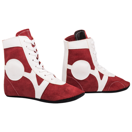 Купить Обувь для самбо RS001/2, замша, красный Rusco в Нефтекумске 